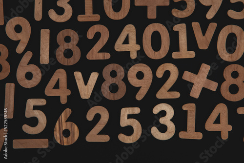 Background or texture of numbers. Finance data concept. Mathematic. Seamless pattern with numbers. Finance concept.  © romeof