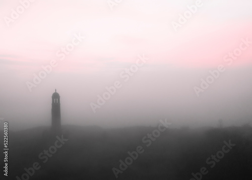 foggy monument 
