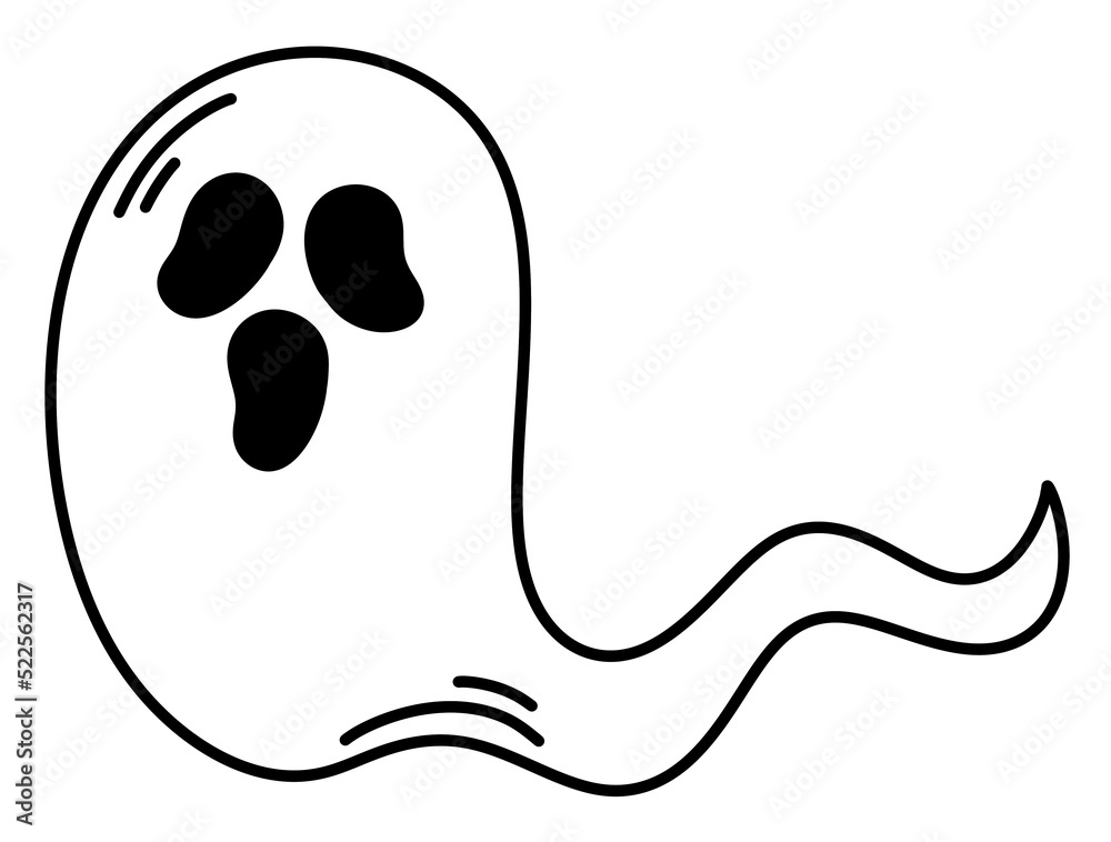 Halloween ghost icon cartoon. Halloween ghost icon cartoon.