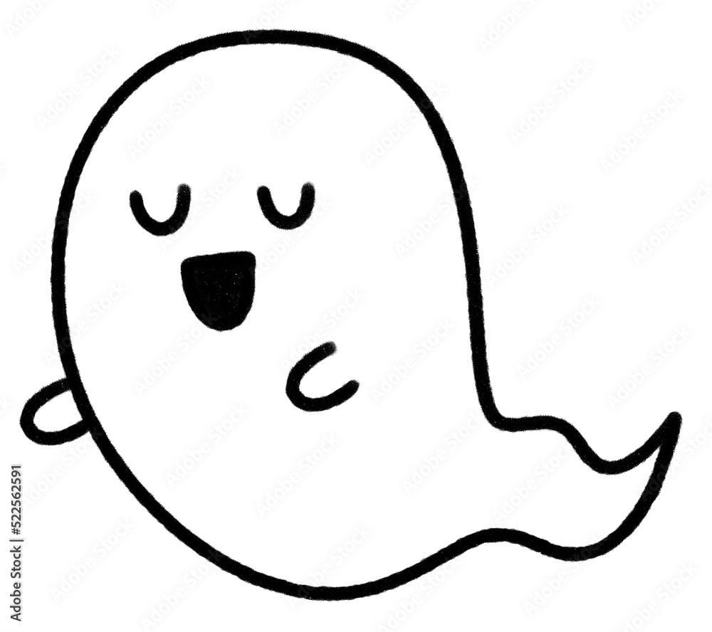 Happy Halloween ghost scary icon cute line art. Happy Halloween ghost scary icon cute line art.