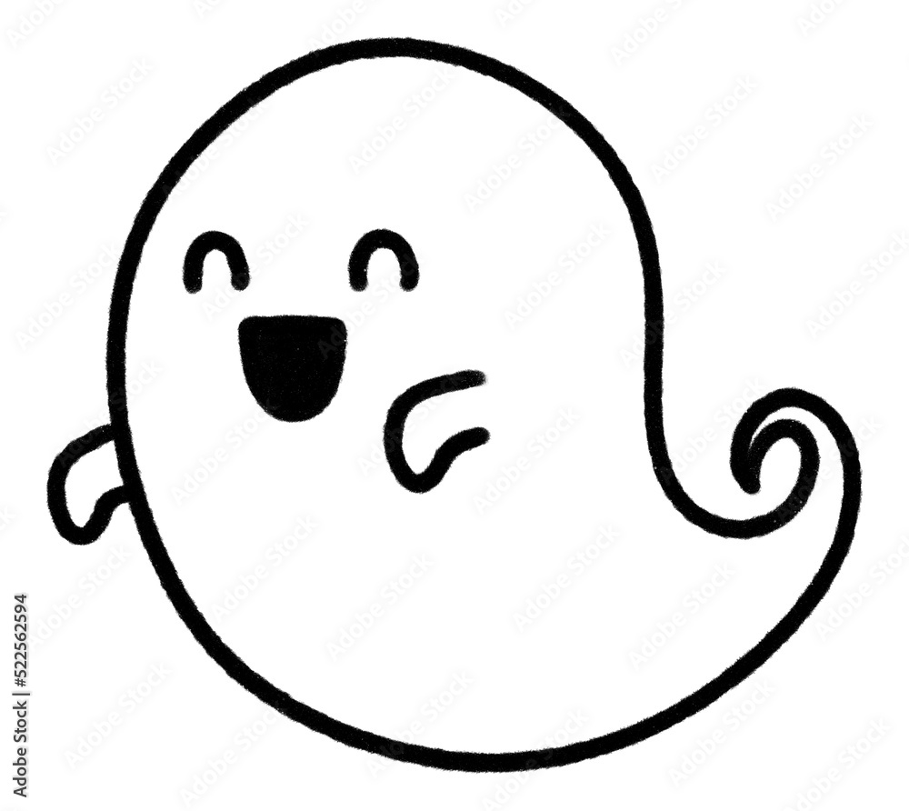Happy Halloween ghost scary icon cute line art. Happy Halloween ghost scary icon cute line art.