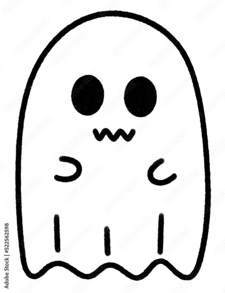 Happy Halloween ghost scary icon cute line art. Happy Halloween ghost scary icon cute line art.