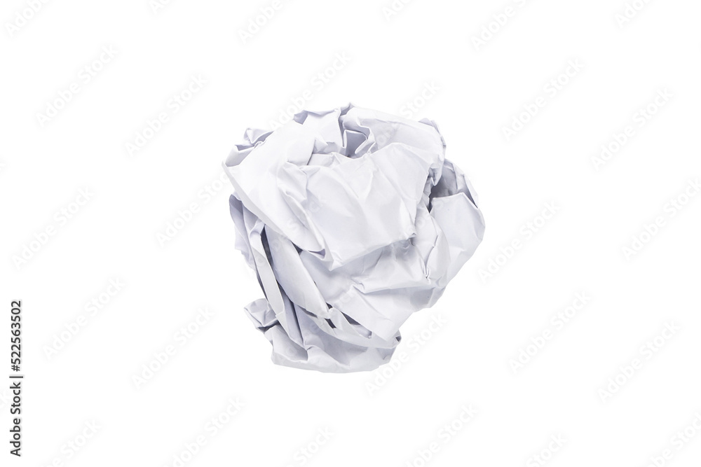 Crumpled white a4 paper was shot in studio light on white background. This means no idea or fail plan concept. Clipping path. Crumpled white a4 paper was shot in studio light on white background. This means no idea or fail plan concept. Clipping path.