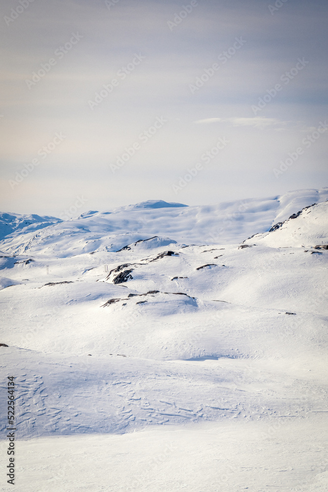 Haukelifjell, high mountains in the southern part of Hardangervidda National Park between Vinje and Røldal in southern Norway, Scandianavia, Europe.