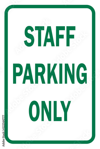 staff parking only sign - hospital parking sign