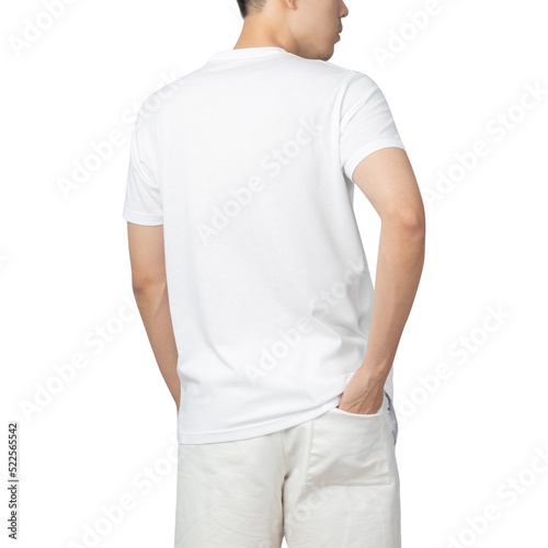 Man in white t-shirt mockup.
