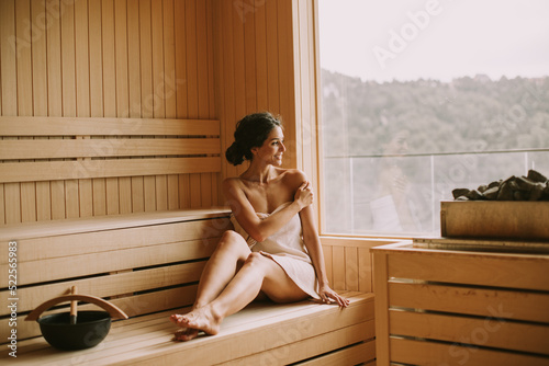 Young woman relaxing in the...
