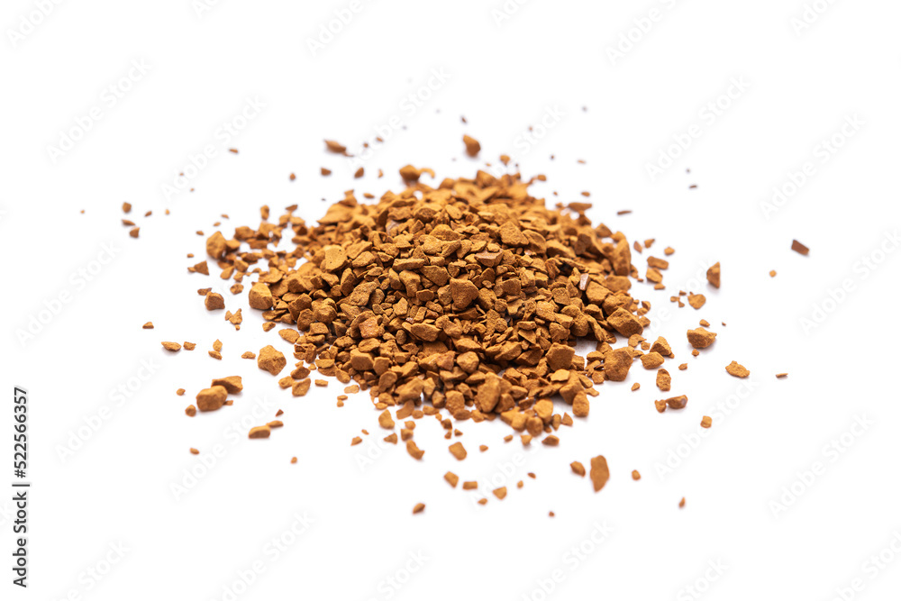 Pile of instant coffee on a white background Pile of instant coffee on a white background