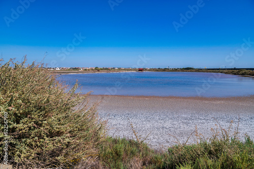 view of the Samouco salines in Alcochete Portugal