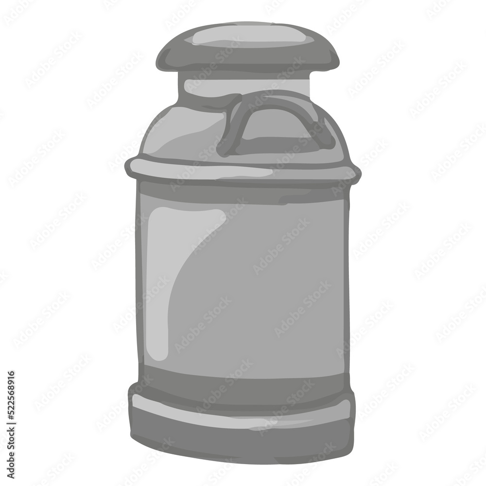 Watercolor Milk tank, Hand painted farm clipart.
