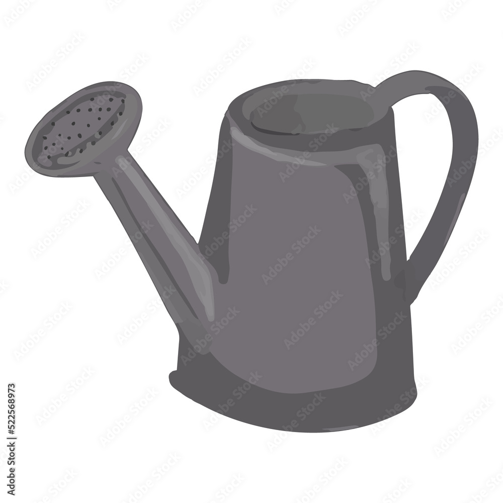 Watercolor Watering pot, Hand painted farm clipart. Watercolor Watering pot, Hand painted farm clipart.