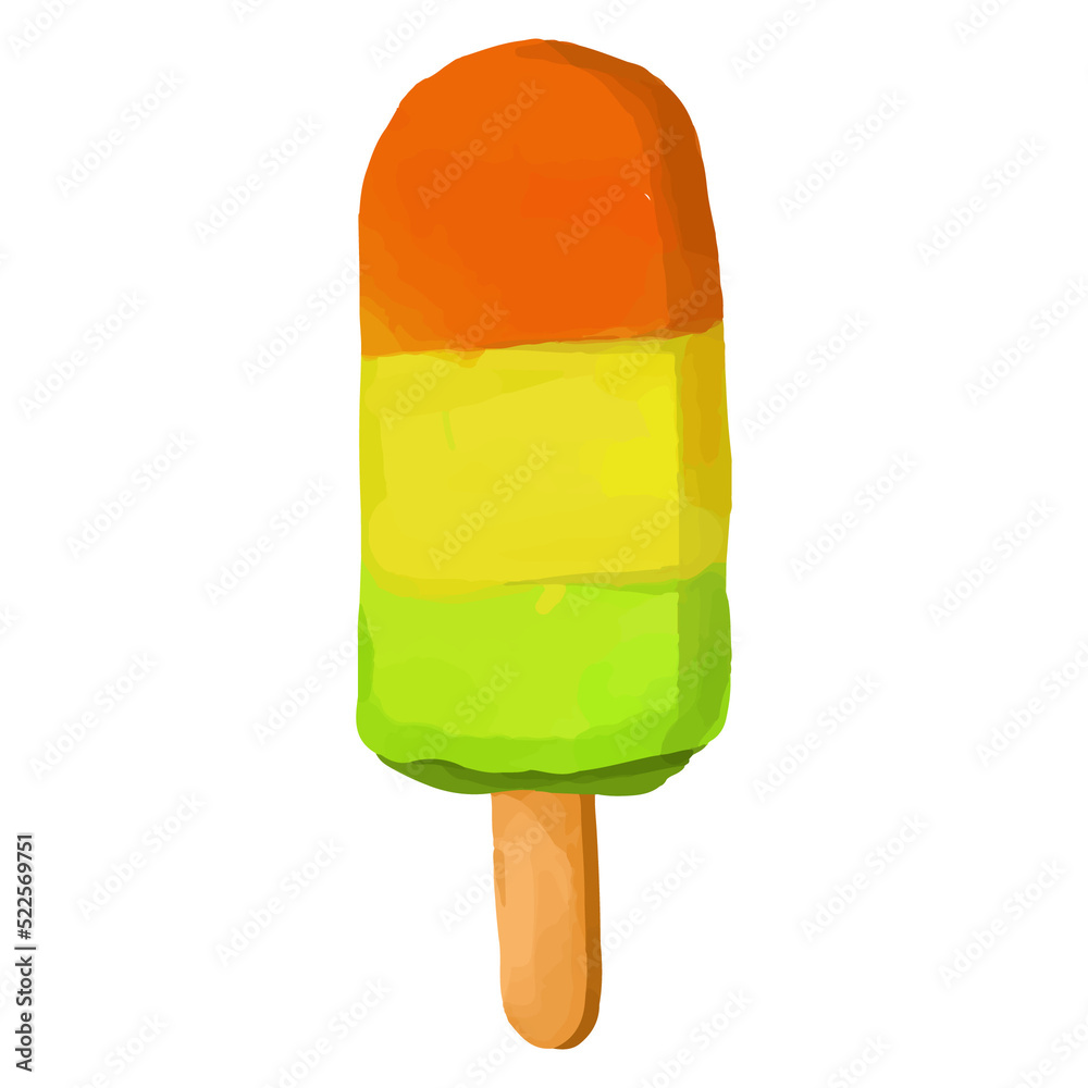 Watercolor Ice cream, Hand painted sweet clipart. Watercolor Ice cream, Hand painted sweet clipart.