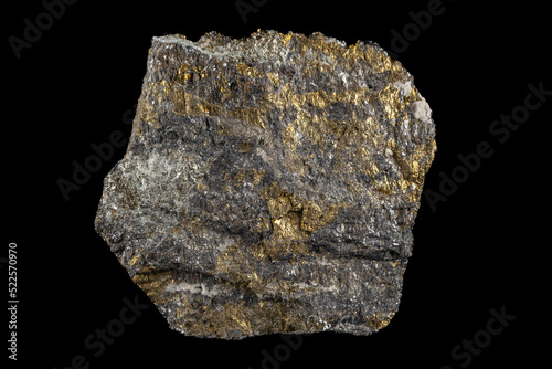 Massive sulphide ore (chalcopyrite, sphalerite, galena, pyrite) photo