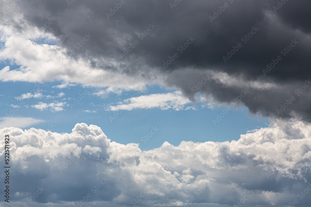 Dramatic sky with stormy clouds. bright sky and dark clouds before the rain Dramatic sky with stormy clouds. bright sky and dark clouds before the rain