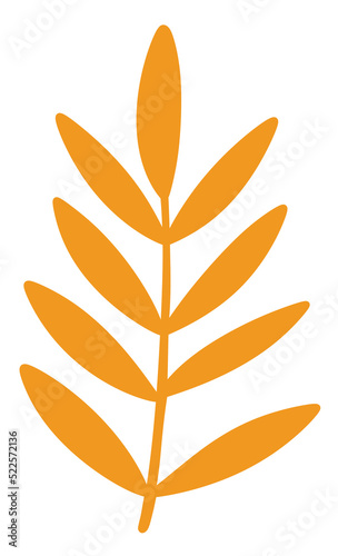 Wallpaper Mural pastel orange tropical palm Leaf Torontodigital.ca