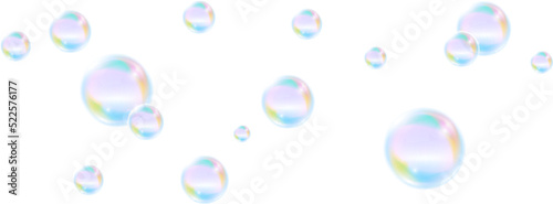Color bubbles. Realistic rainbow water air ball