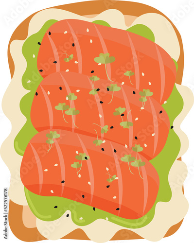 breakfast Toast illustrator 