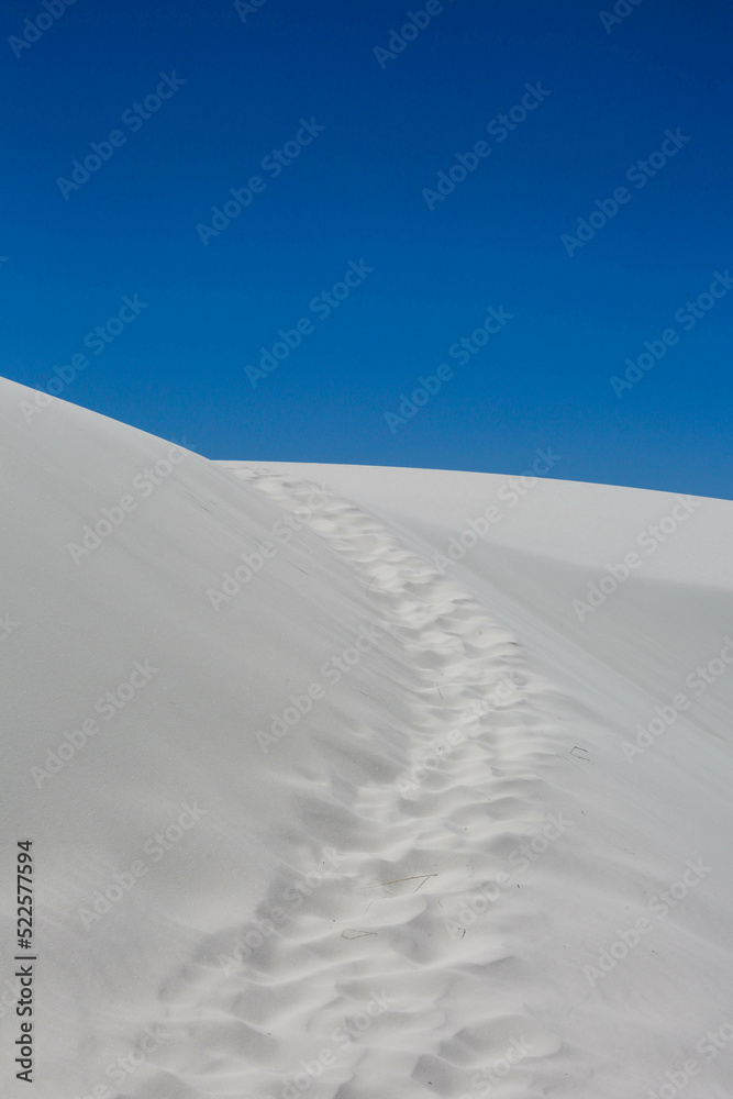 sand dunes in the desert, White Sands National Park, NPS, USA
