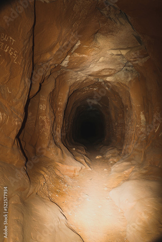 inside a cave, The Belly of the Dragon (Trailhead), Zion National Park, NPS, USA