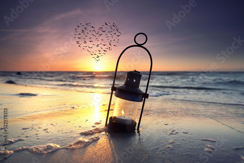 Fototapeta Naklejka Na Ścianę i Meble -  romantischer Strandabend