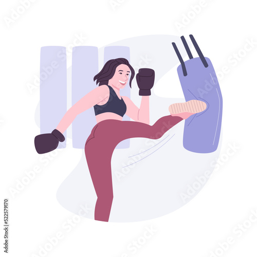 Practice blows isolated cartoon vector illustrations.