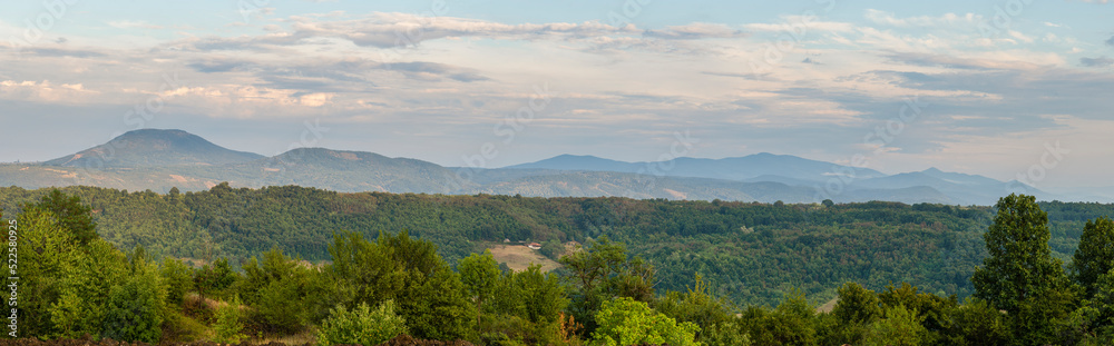 Panorama of Vrska Cuka mountain from Kraljevia hill in Zajecar