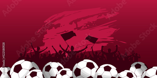 Football cup , soccer ball. Vector sport background, poster and flyer. Football background vector illustration.