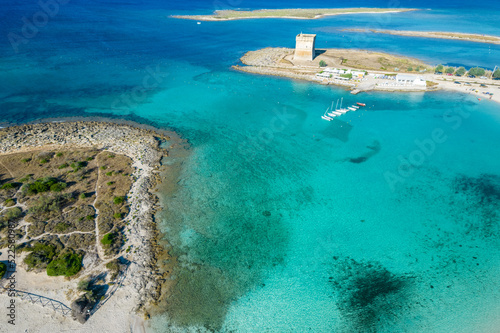 Vista aerea di porto cesareo, nel cuore del salento, puglia photo