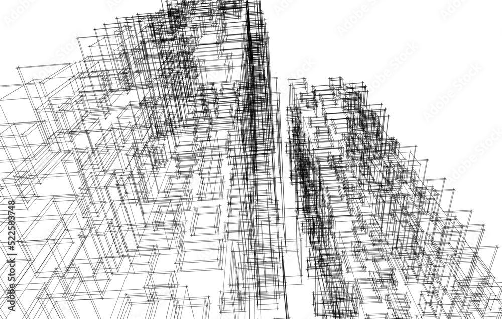 Fototapeta premium Modern building architectural background vector illustration