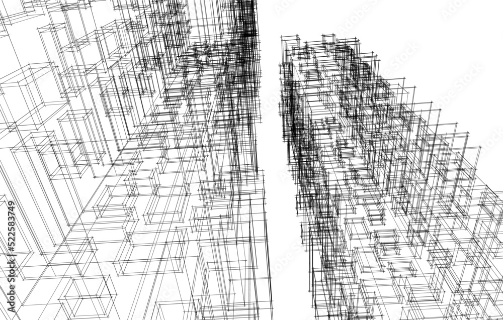 Fototapeta premium Modern building architectural background vector illustration