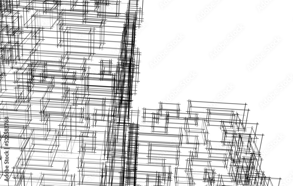 Modern building architectural background vector illustration Modern building architectural background vector illustration