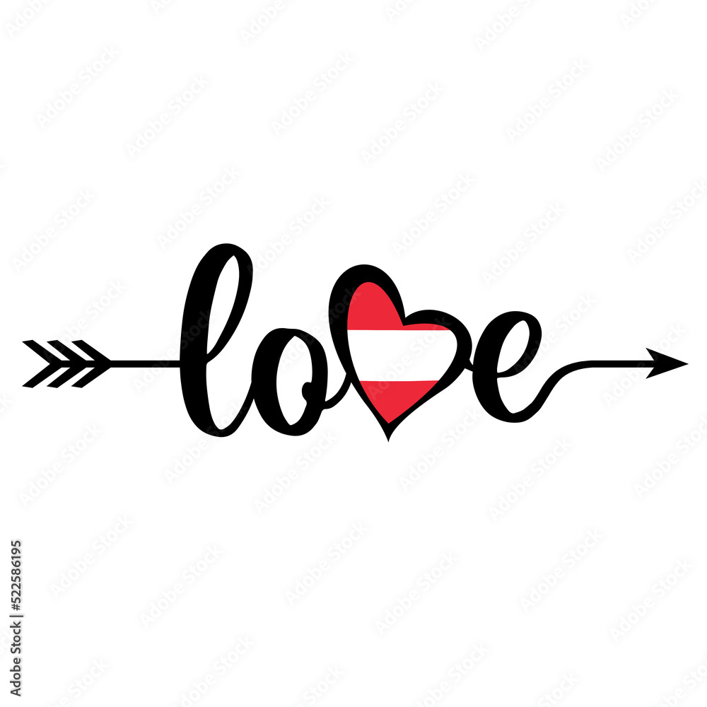 Love Flag of Austria Love Flag of Austria