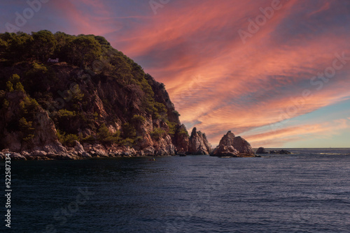 Wieczorem nad wybrzeżem Costa Brava