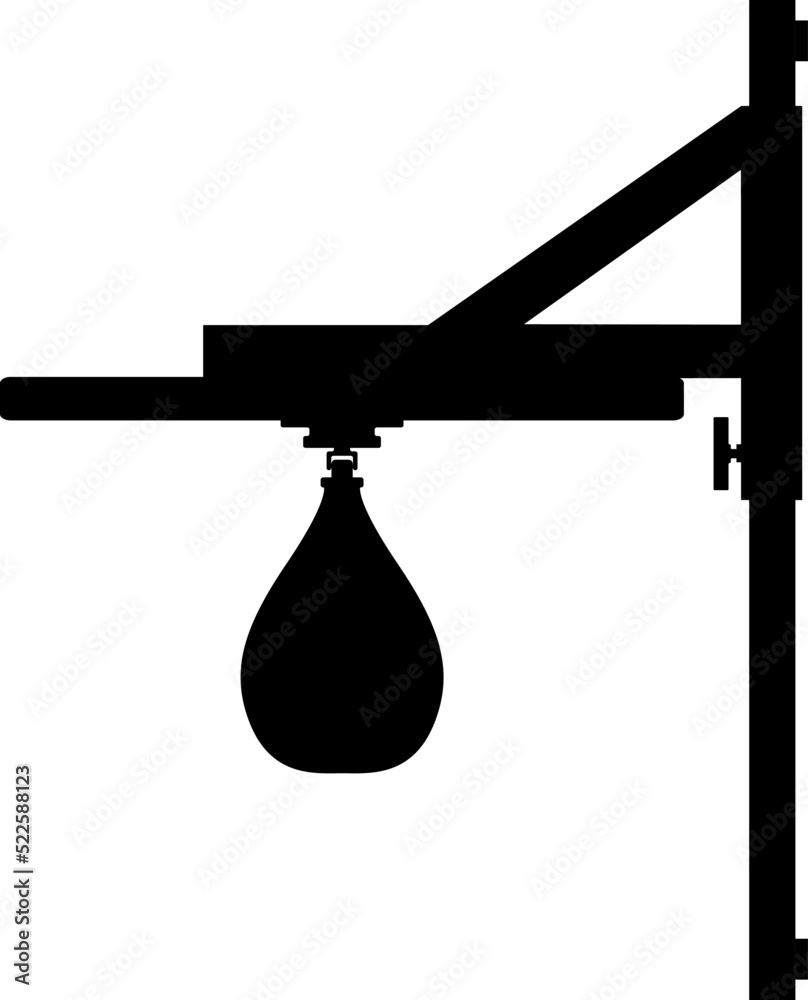 Punching ball, speed ball platform with wall mounting for box training