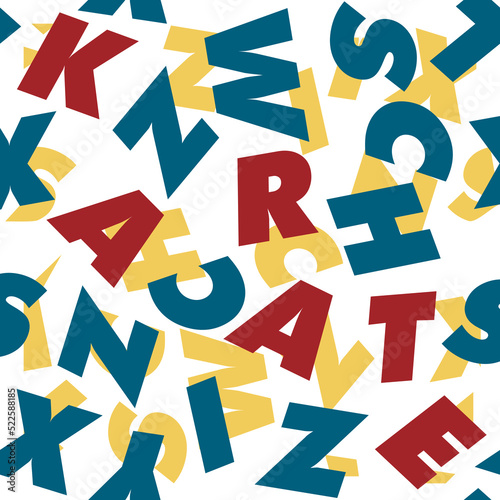 Cool Seamless Texture Pattern MMA, karate for print on t-shirts, rashguard. Vector, EPS.