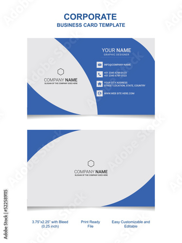 Corporate business card design template