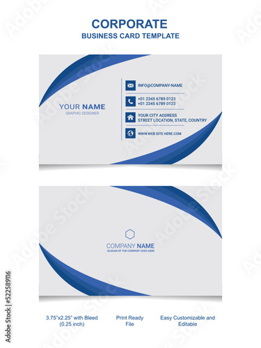 Corporate business card design template