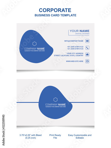 Corporate business card design template