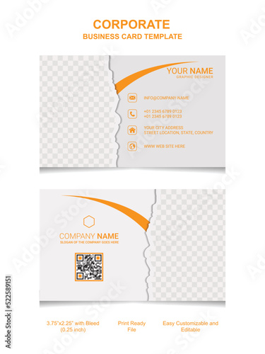 Corporate business card design template