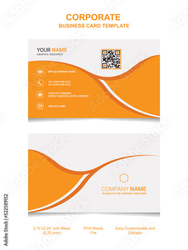 Corporate business card design template
