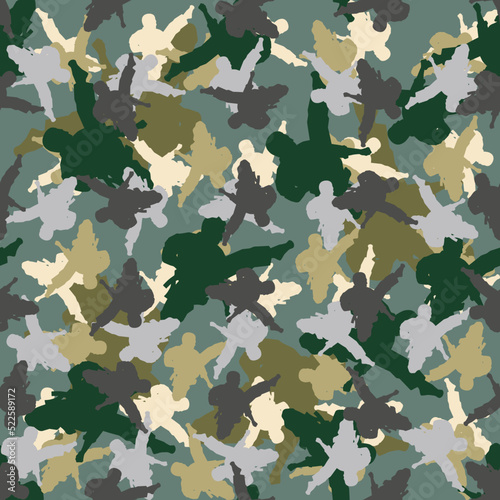 Cool Seamless Texture Pattern MMA, karate for print on t-shirts, rashguard. Vector, EPS.
