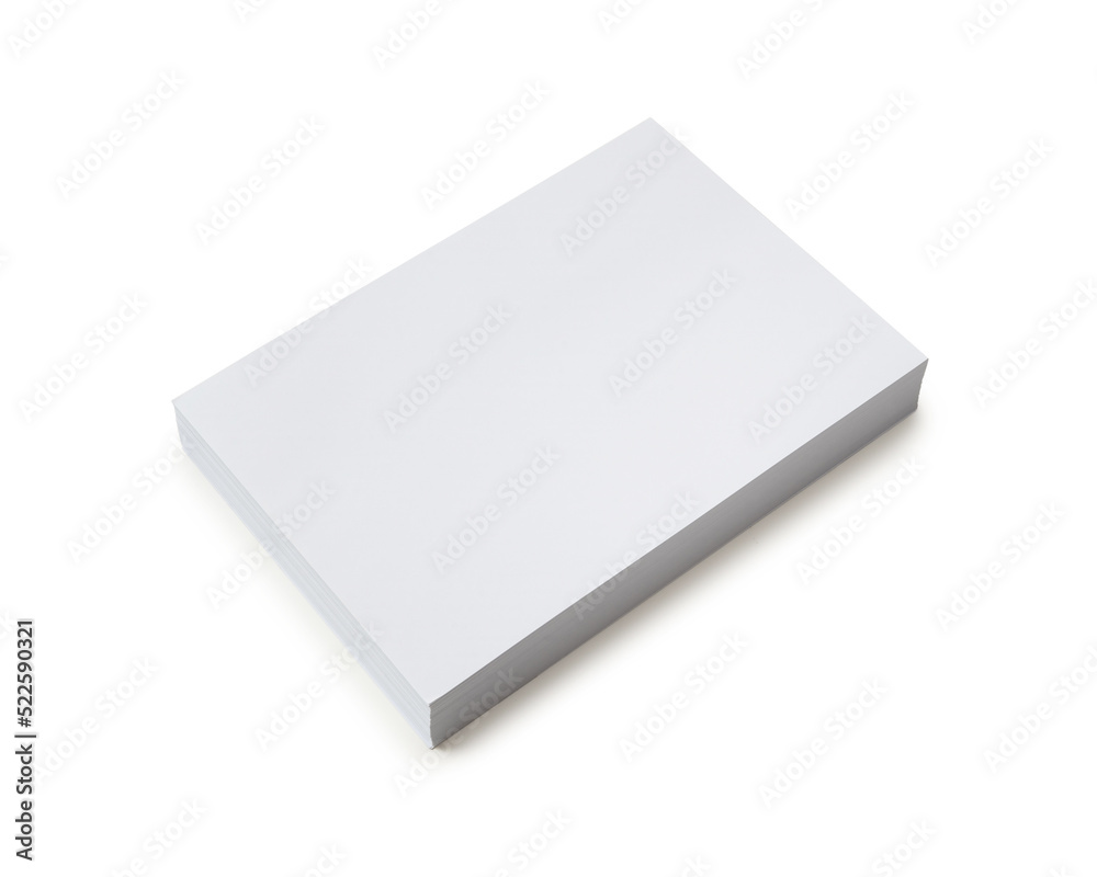 stack of white A4 office paper. isolated white background stack of white A4 office paper. isolated white background