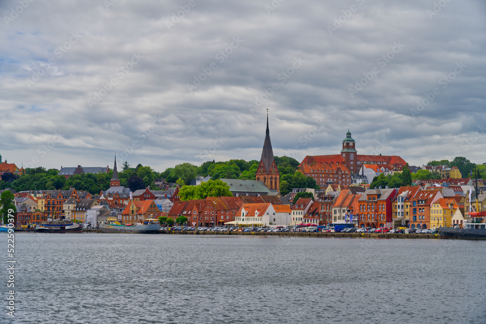 Flensburg Germany small historical house Europe panorama view from seaside