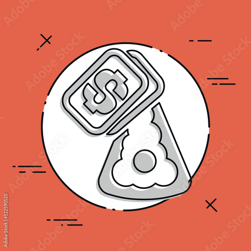 Vector illustration of a buy icon  depicting a cake