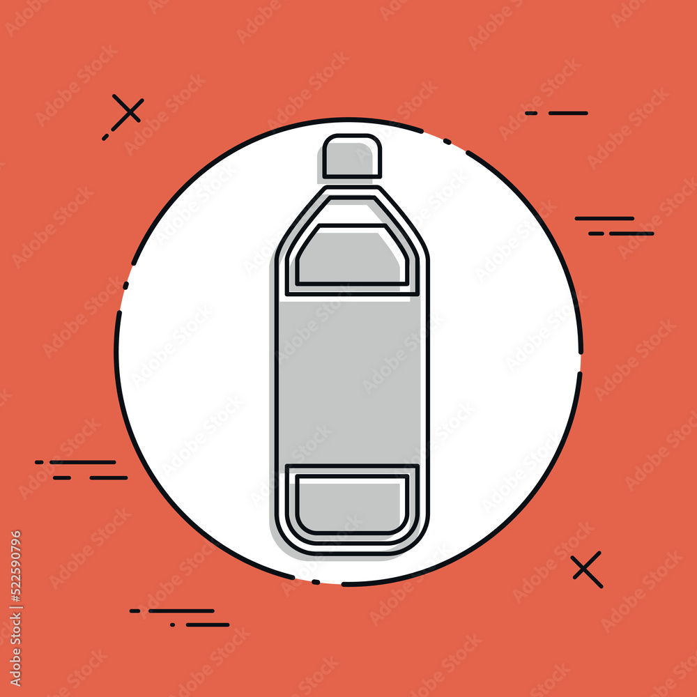 Vector illustration of single isolated bottle icon Vector illustration of single isolated bottle icon