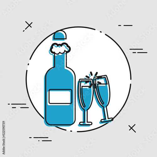 Vector illustration of single isolated toast icon