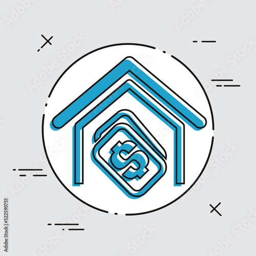 Vector illustration of single isolated money icon