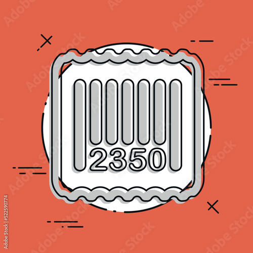 Vector illustration of single isolated barcode icon