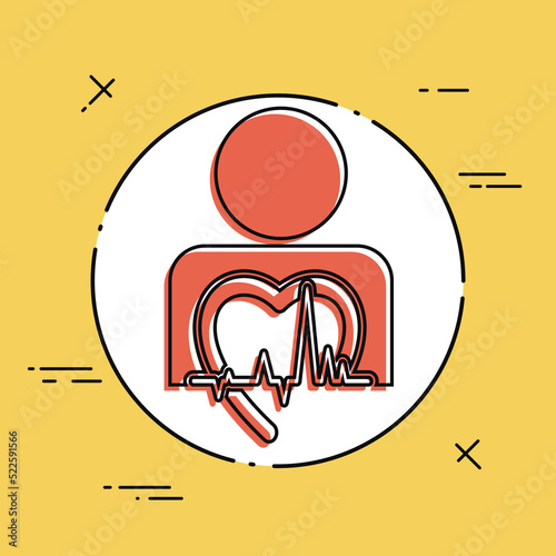 Vector illustration of single isolated medical icon