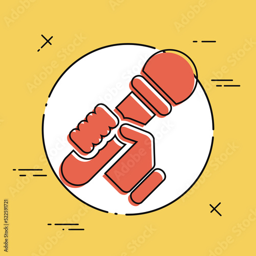 Vector illustration of single isolated karaoke icon